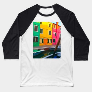 Burano Colorful Houses Baseball T-Shirt